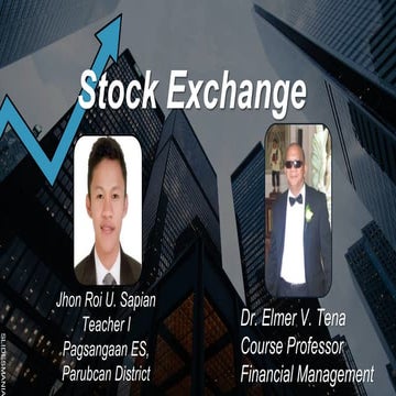 Stock Exchange - Jhon Roi Sapian - Financial Management.pptx