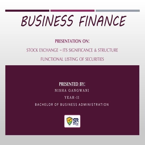 Stock exchange & listing