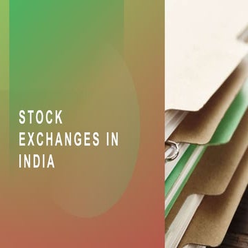 stock exchange n indices of India  .pptx