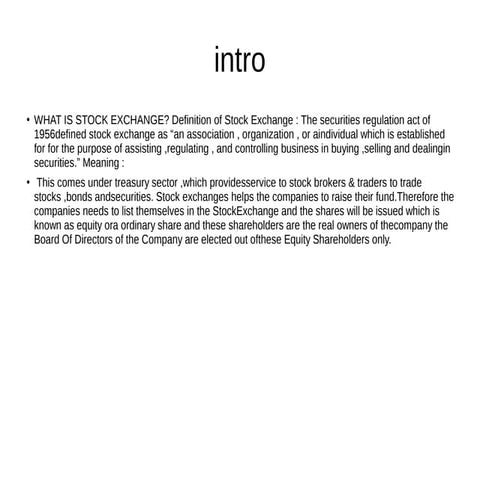 Stock exchange project