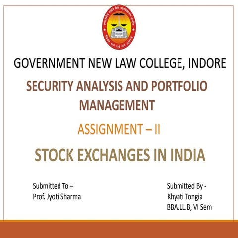 Stock exchanges in india  
