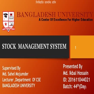Stock managment system