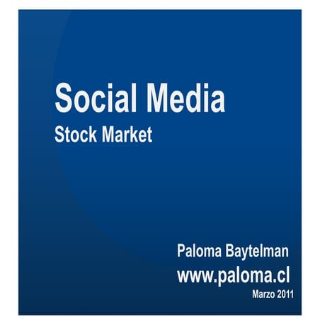 Social Media: Stock Market