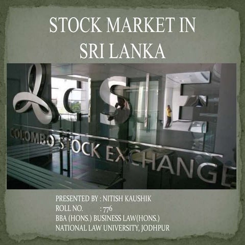 Stock Market in Sri Lanka