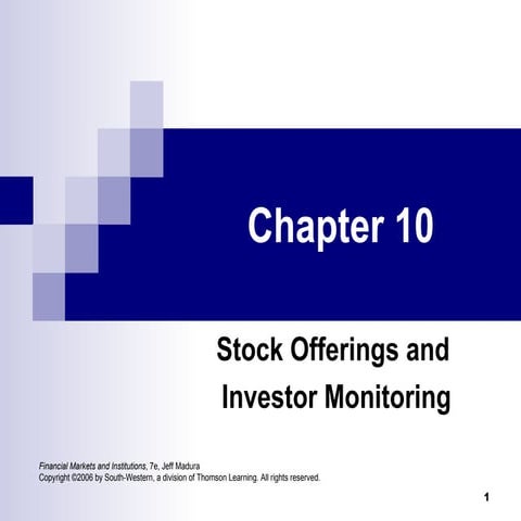 Stock offerings and monitoring investo r 6