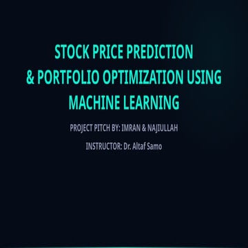 Stock Prediction Using Machine Learning.pptx