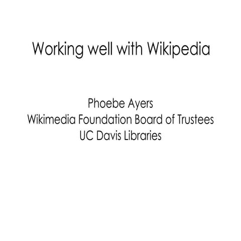 Intro to Wikipedia 2012
