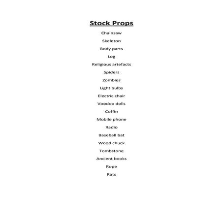 Stock props media hw | DOCX
