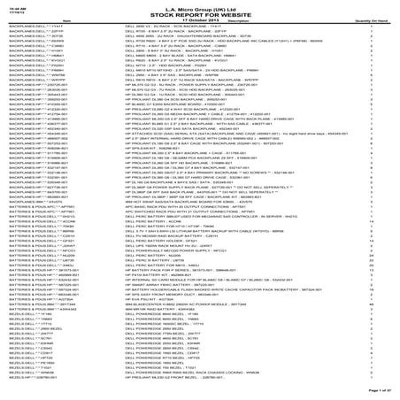 LA Micro Stock Report 17th October 2013