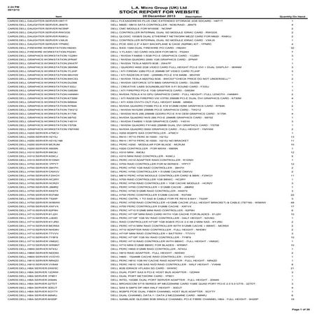  LA Micro Stock Report 20th December 2013