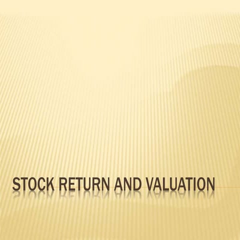 Stock return and_valuation