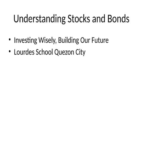 Differences Between Bonds and Stocks | Bull8 Retail Algo | PPTX