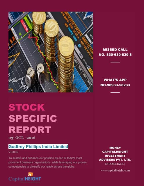 Stock specific report on godfrey phillips