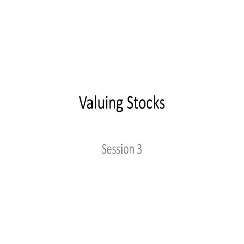 Stock valuation