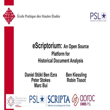 eScriptorium: An Open Source Platform for Historical Document Analysis ...