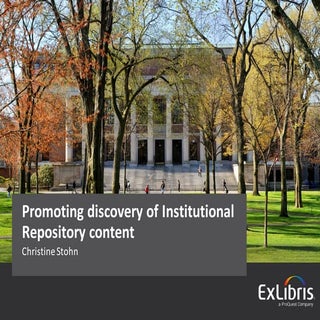 Stohn - Promoting Discovery of Inst...