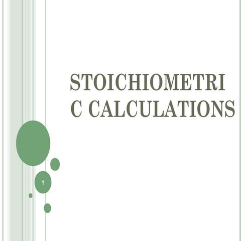 Stoichiometric calculations