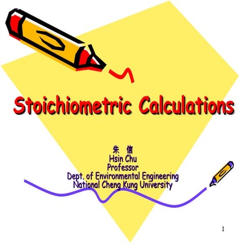 Stoichiometric Calculations - fuel combustion.ppt