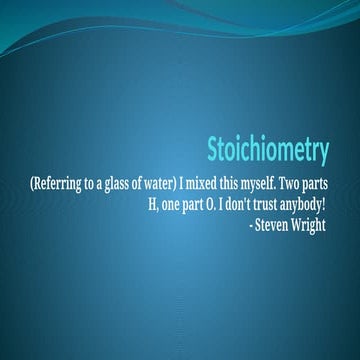 Stoichiometry and the law of multiple proportions