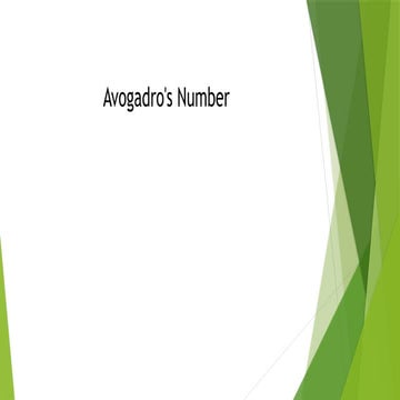 STOICHIOMETRY I.pptx: The Mole/Avogadro's number