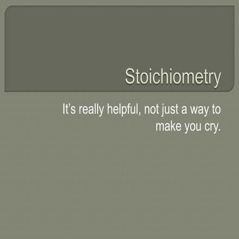 Stoichiometry | PPT