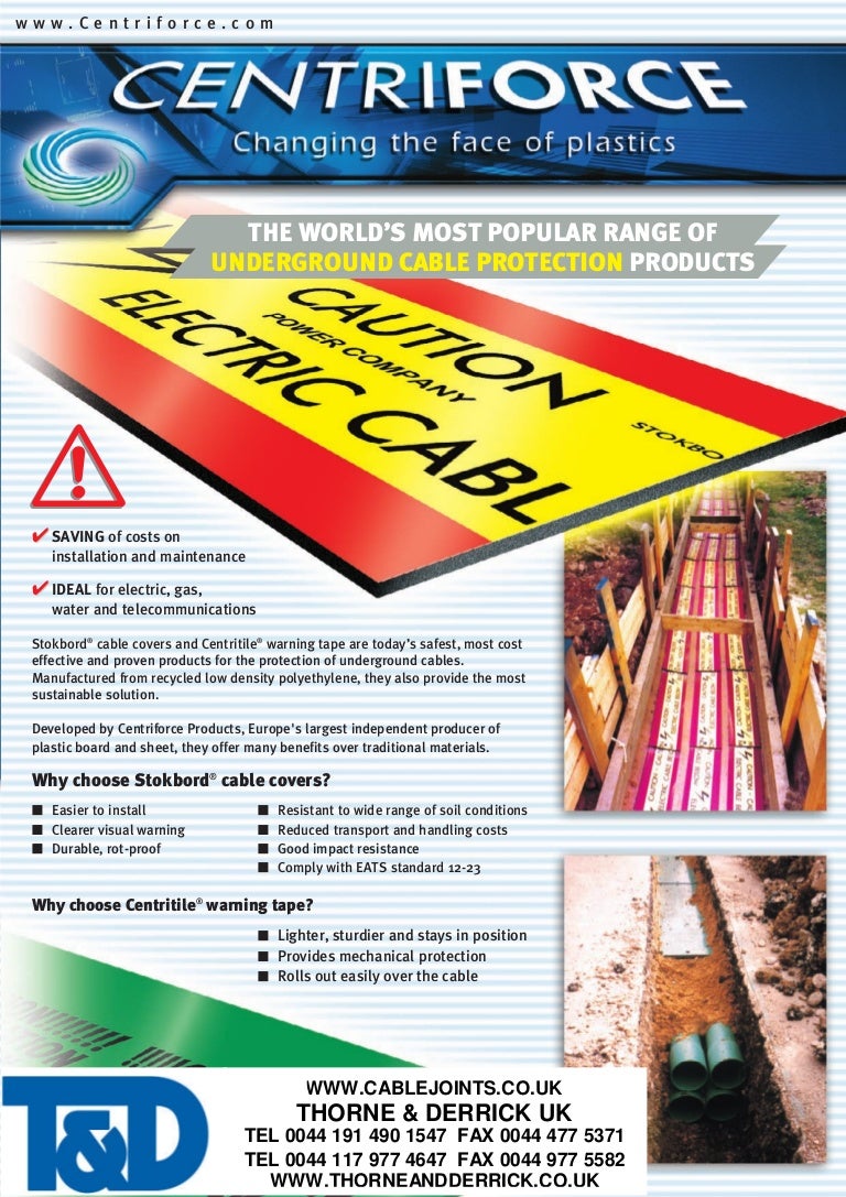 Stokbord Cable Covers Underground Cable Protection LV HV EHV