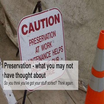 Paul Stokes (Jisc) - A provocation about preservation