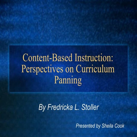Stoller article presentation