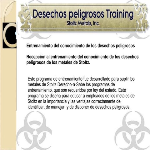 Hazardous Waste Safety Training - Spanish