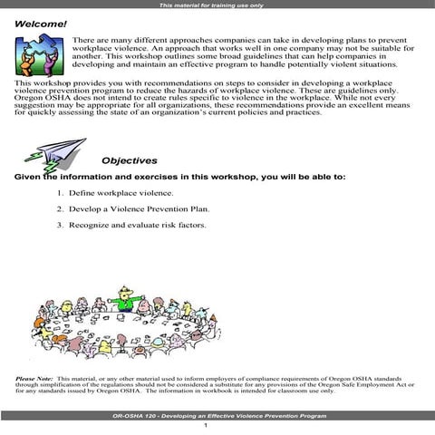 Violence Prevention Training