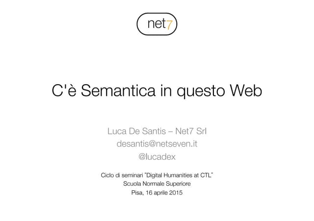 C'è semantica in questo web