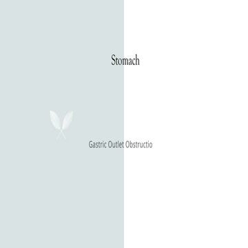 Stomach gastric outlet obstruction an overview