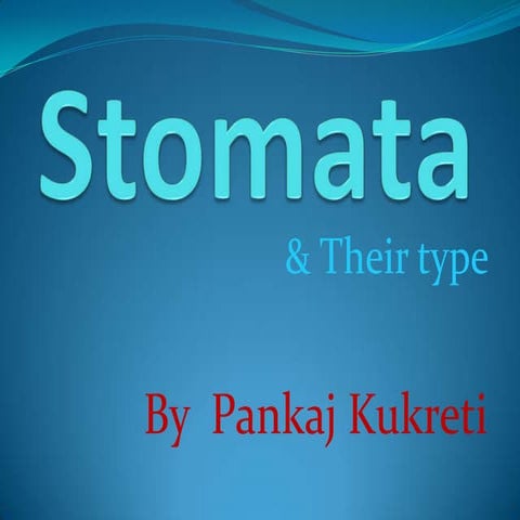 Stomata & Their Type