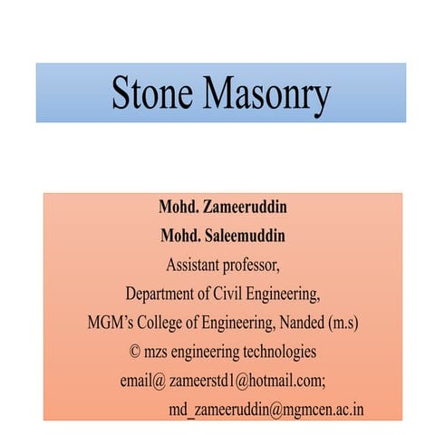 Stone masonry 