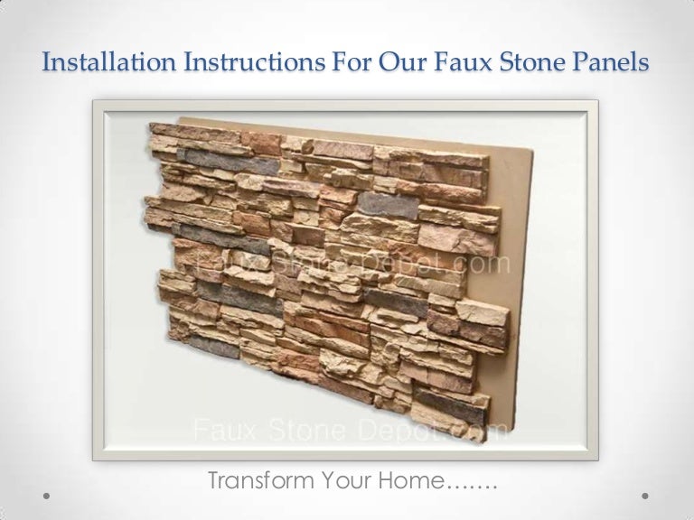 How To Install DIY Faux Stone Panels