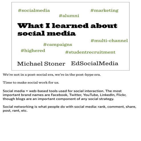 How Higher Ed Uses Social Media to Raise Money, Build Awareness, Recruit Stud...