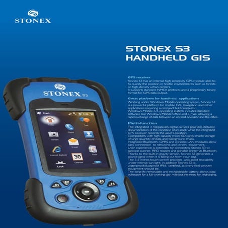 Stonex s3 web