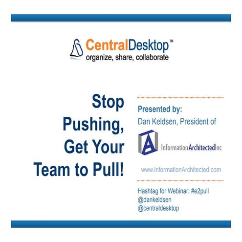 Central Desktop's Collaboration Insights Webinar: "Stop Pushing, Get Your Tea...