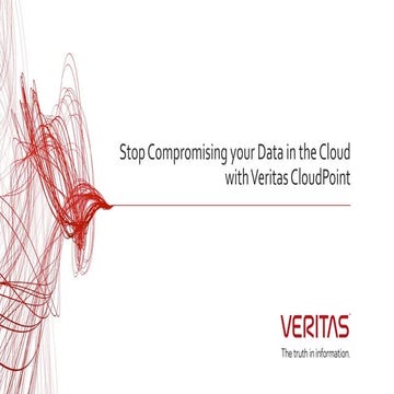 Stop compromising your data in the cloud with Veritas CloudPoint