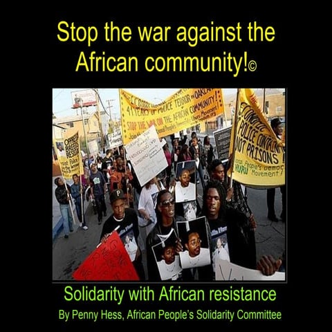 Stop the War Against the African Community