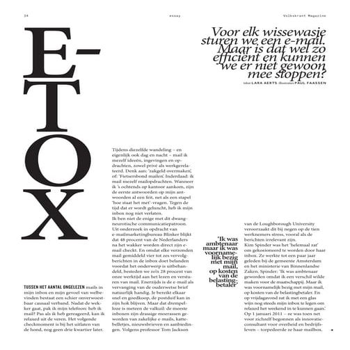 Stoppen met email Volkskrant