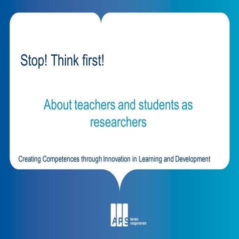 Stop! think first!   handout