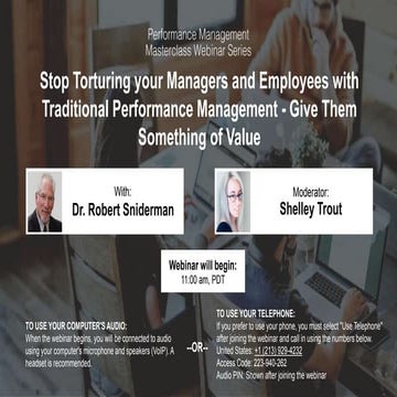 Performance Management Masterclass: Stop Torturing Your Managers and Employee...