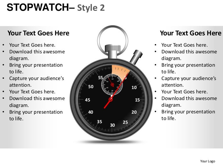 Stopwatch style 2 powerpoint presentation templates