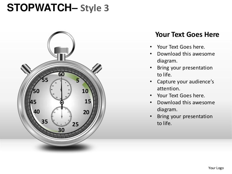 Stopwatch style 3 powerpoint presentation templates