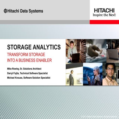 Storage Analytics: Transform Storage Infrastructure Into a Business Enabler