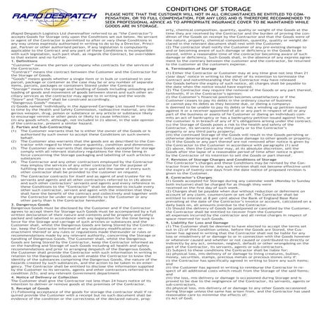 WAREHOUSE AGREEMENT | PDF