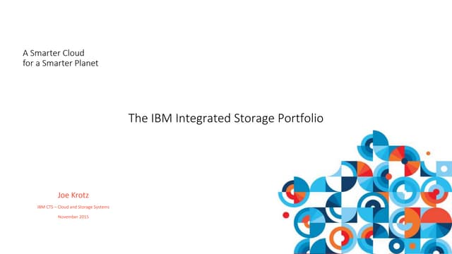 Storage Cloud and Spectrum presentation