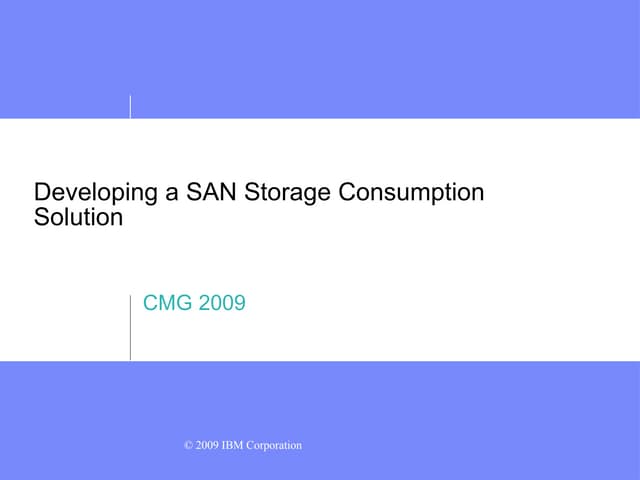 Storage Consumption and Chargeback