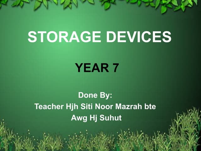 Storage devices